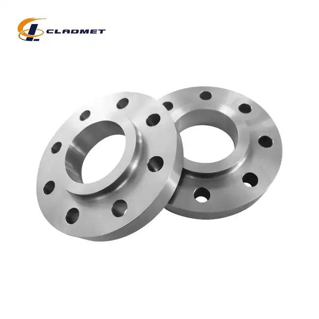 Titanium-carbon steel clad flange